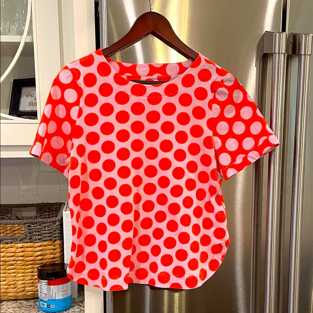 Anthropologie Maeve Polka Dot Top Size M Short sleeve Tee Shirt